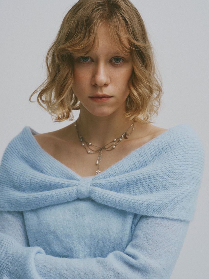 FURFUR「リボンモヘアニットトップス」|ニット・セーター|LBLU