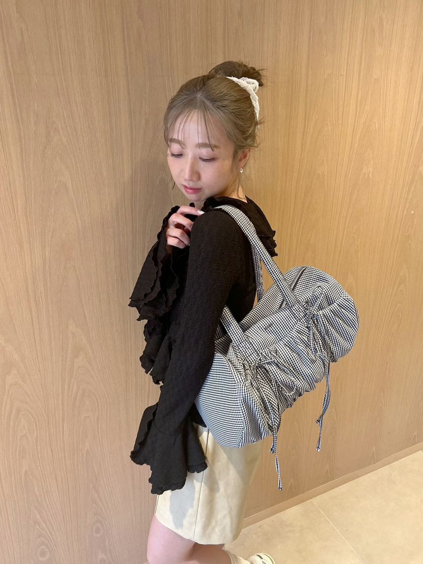 FURFUR「【WEB限定カラー】リボンドラムバッグ」|ショルダー・メッセンジャー|