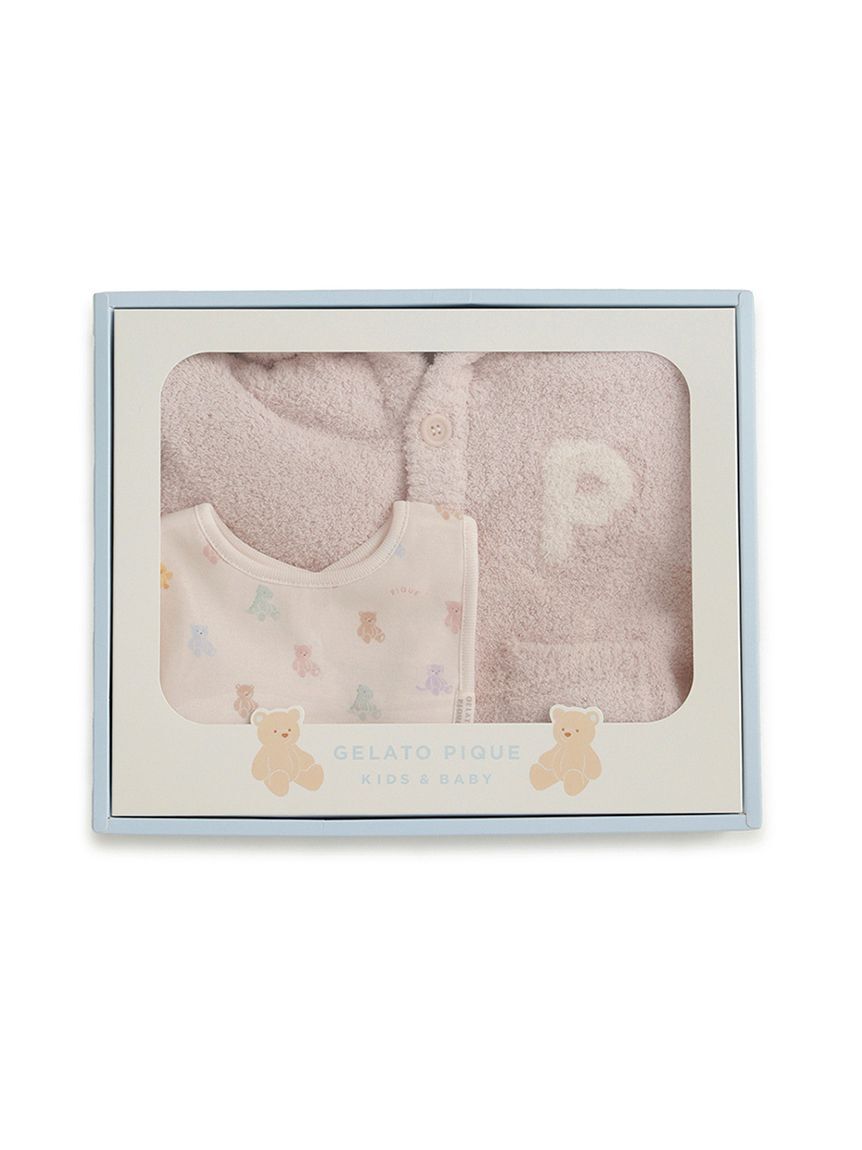 GELATO PIQUE KIDS & BABY「【ラッピング済み】【BABY】ベアポンチョ&スタイ2点セット ギフトBOX」|その他ベビー用品|