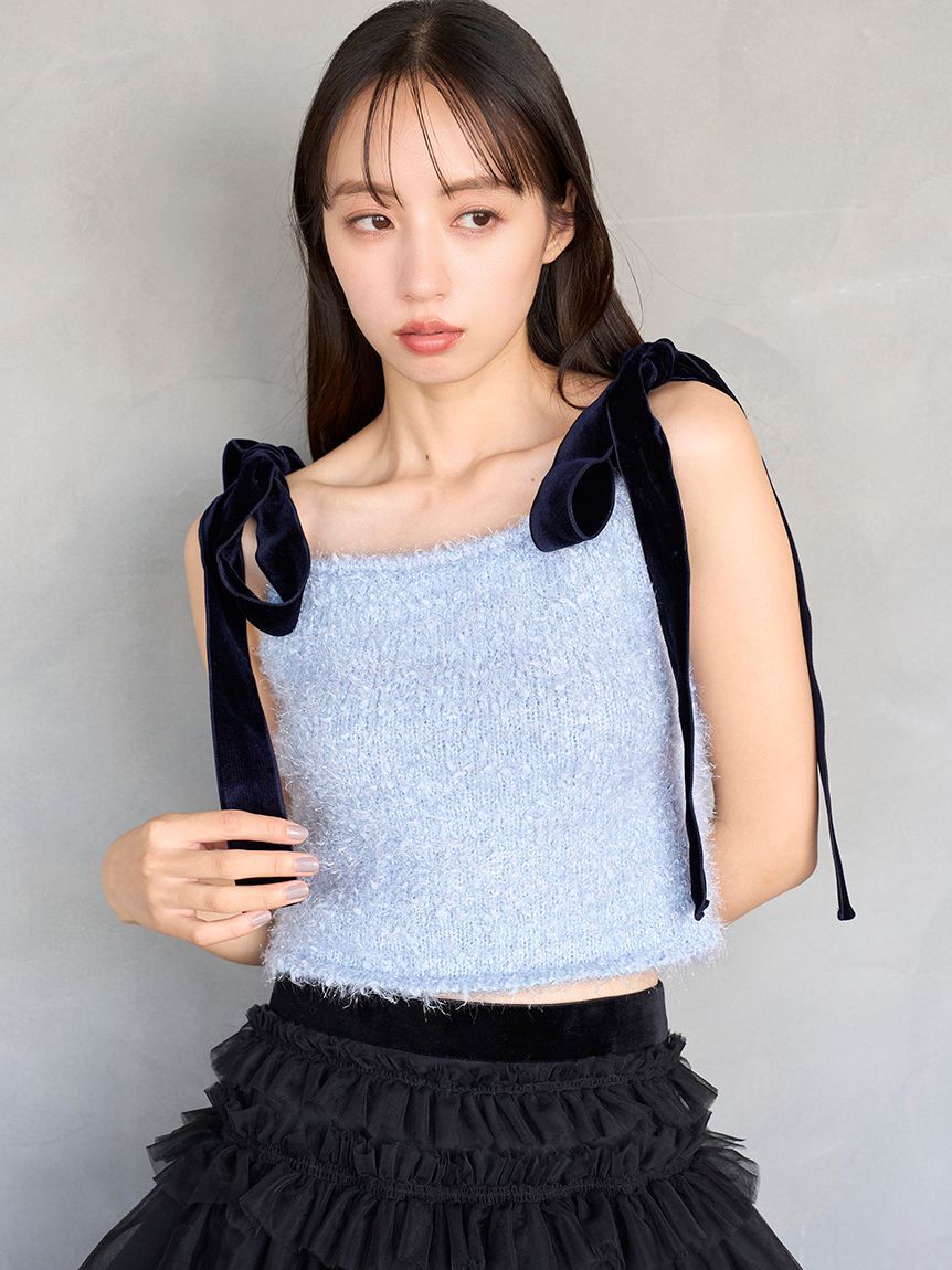 SNIDEL「ラメニットアンサンブルプルオーバー【カンヘウォン着用】」|ニット・セーター|