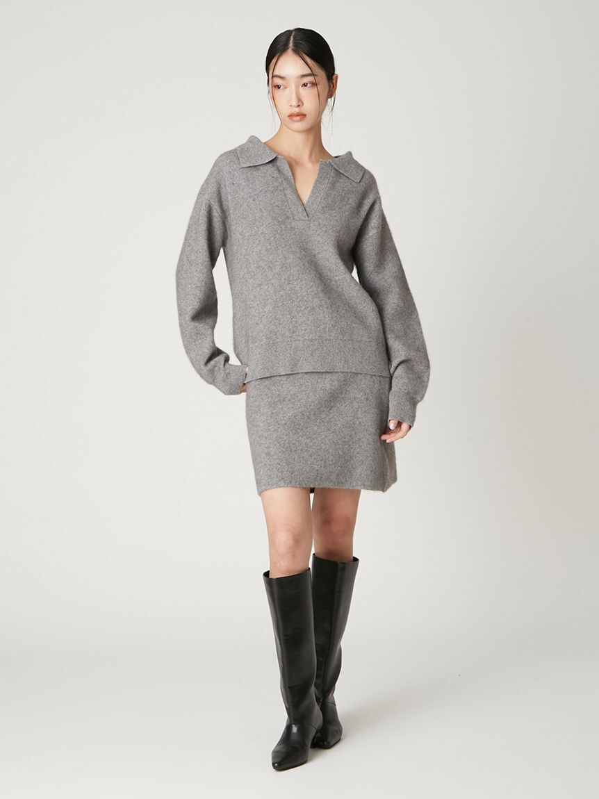 FRAY I.D「ラクーンダブルフェイスニットミニスカート」|スカート|