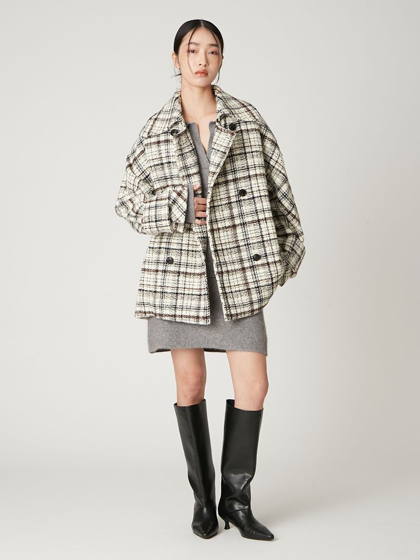 FRAY I.D「ラクーンダブルフェイスニットミニスカート」|スカート|