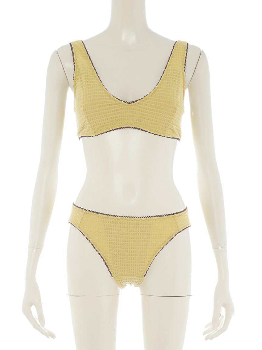 LILY BROWN Lingerie「【LILY BROWN Lingerie】フラッフィーワッフル ノンワイヤーブラ・ショーツセット」|インナー|