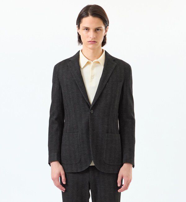 MACKINTOSH PHILOSOPHY「テーラードジャージー ジャケット EMMETEXヘリンボン」|テーラードジャケット|