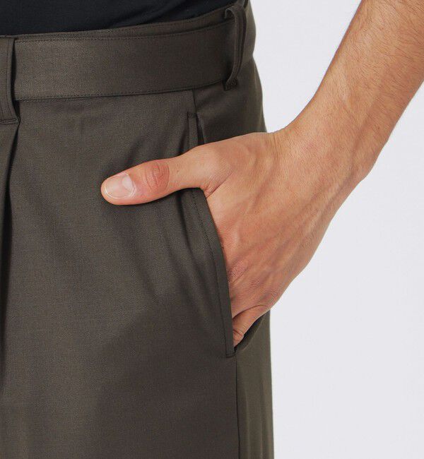  「ウールミックスベルテッドスラックス」|スラックス|