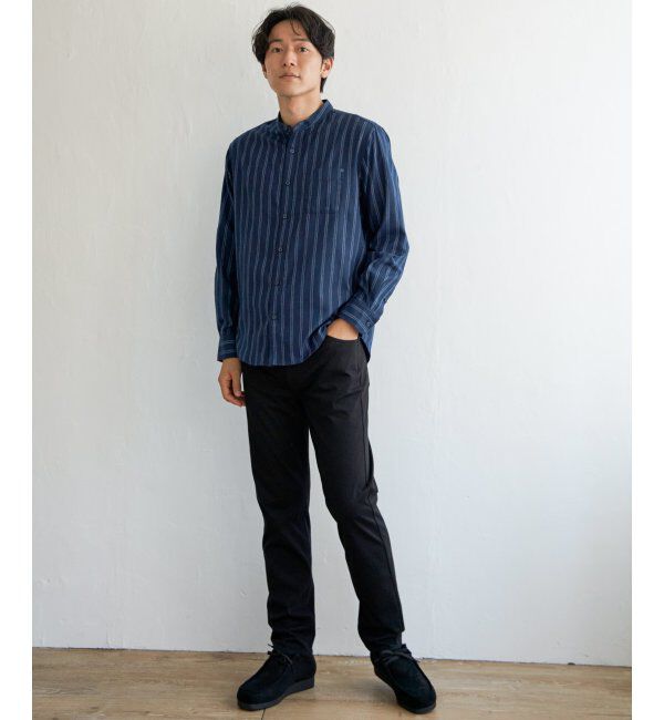 ikka「イージーケアフランネルバンドカラーシャツ」|シャツ・ブラウス|