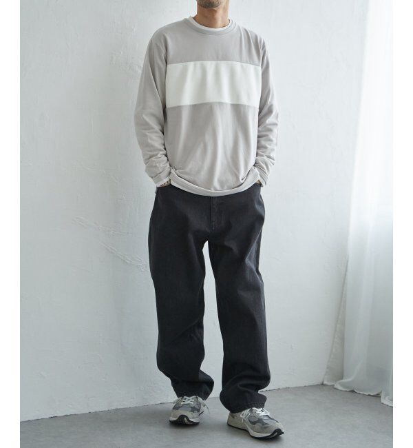 ikka「ミニ裏毛切り替えロンT」|Tシャツ・カットソー|