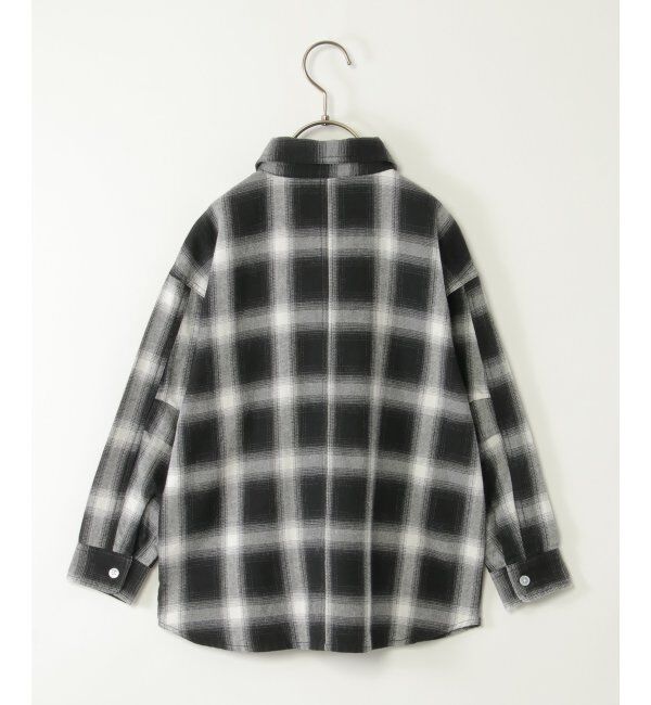 ikka kids「デニム＆チェックオーバーシャツ（120~160cm）」|シャツ・ブラウス|