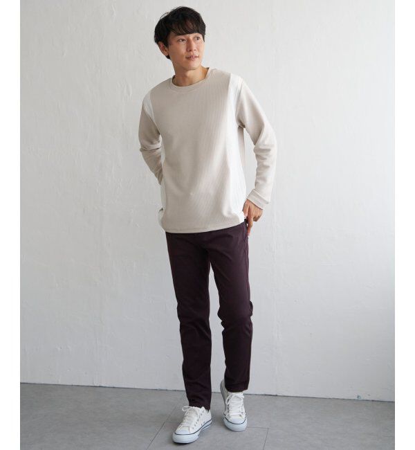 ikka「フクレジャカード切り替えロンTシャツ」|Tシャツ・カットソー|