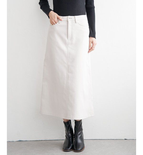 ikka「ボンディングロングスカート」|スカート|