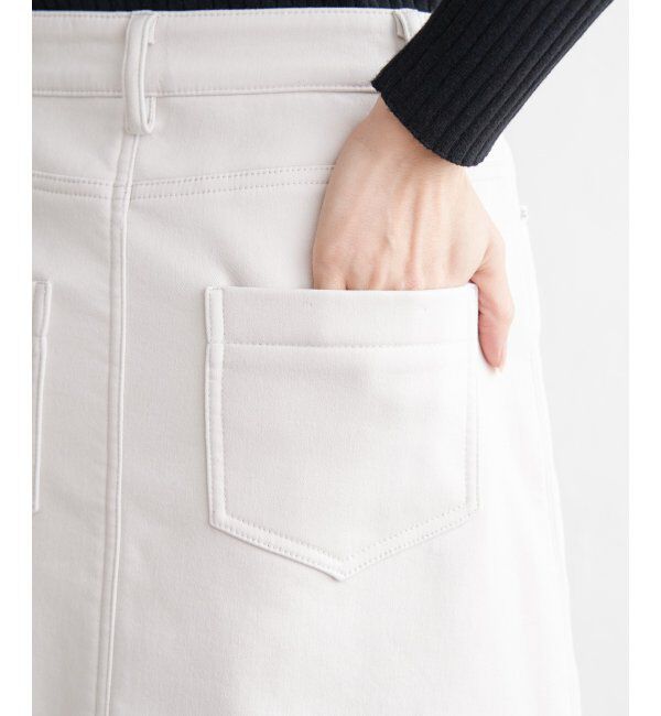 ikka「ボンディングロングスカート」|スカート|