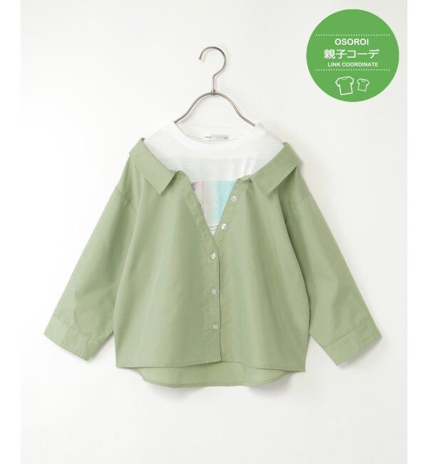 ikka kids「【親子おそろい】フォトTドッキングブラウス（120~160cm）」|シャツ・ブラウス|