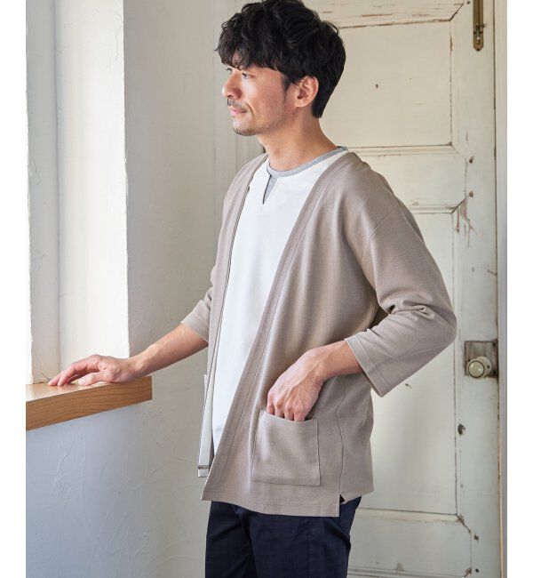 ikka「【抗菌防臭】GOKU楽冷感7分袖カーディガン」|カーディガン|