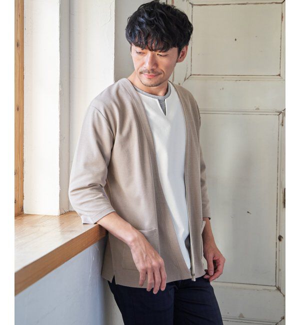 ikka「【抗菌防臭】GOKU楽冷感7分袖カーディガン」|カーディガン|