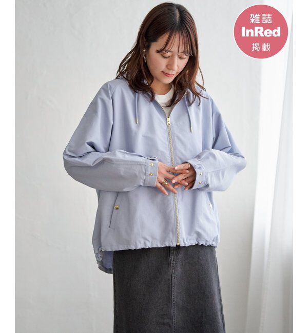 ikka「撥水花粉リリース2WAYマウンテンパーカー」|ブルゾン・スタジャン|ライトブルー