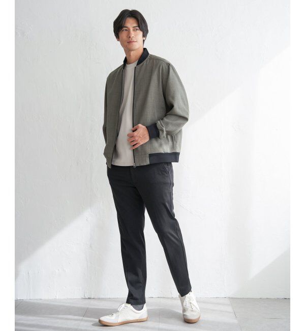 ikka「イージーケアリネンライクブルゾン【親子コーデ】」|ブルゾン・スタジャン|