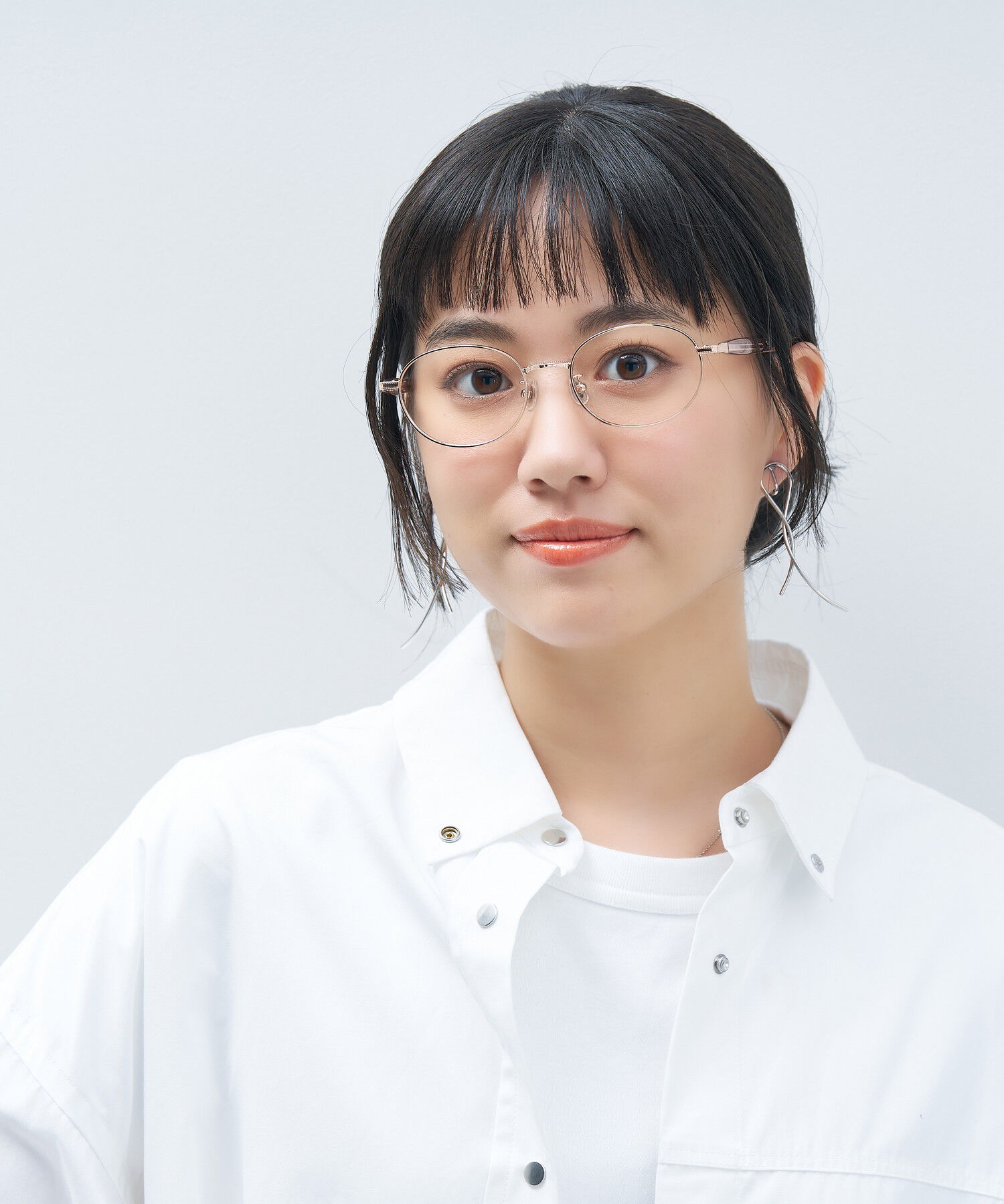  「オーバル型 メガネ｜上品で高級感のある 大人可愛いメガネ フェミニン レンズ交換券付き STANDARD MUSE」|メガネ|ピンク