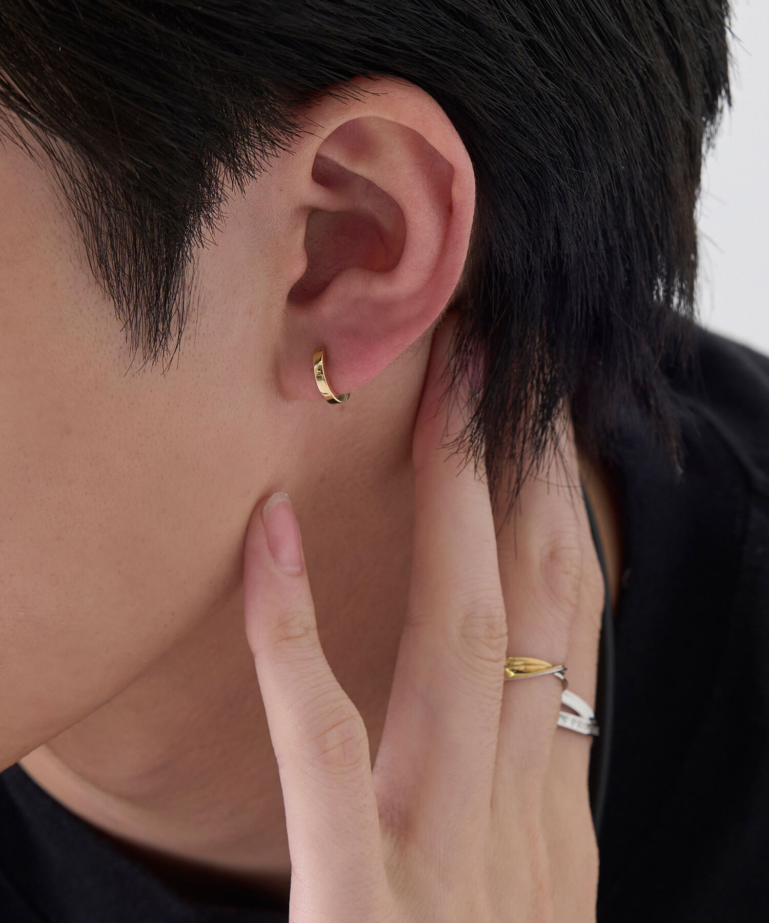 JUPITER「【シリーズ累計販売 2000点突破！】【K10】ストレートフープピアス/ユニセックス/ゴールド」|ピアス|