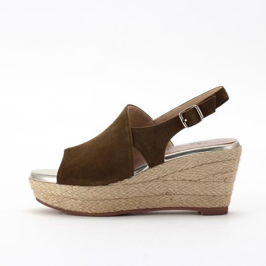 銀座かねまつ「OM250427SUEKAK 【本革】ウェッジヒールサンダル」|サンダル|