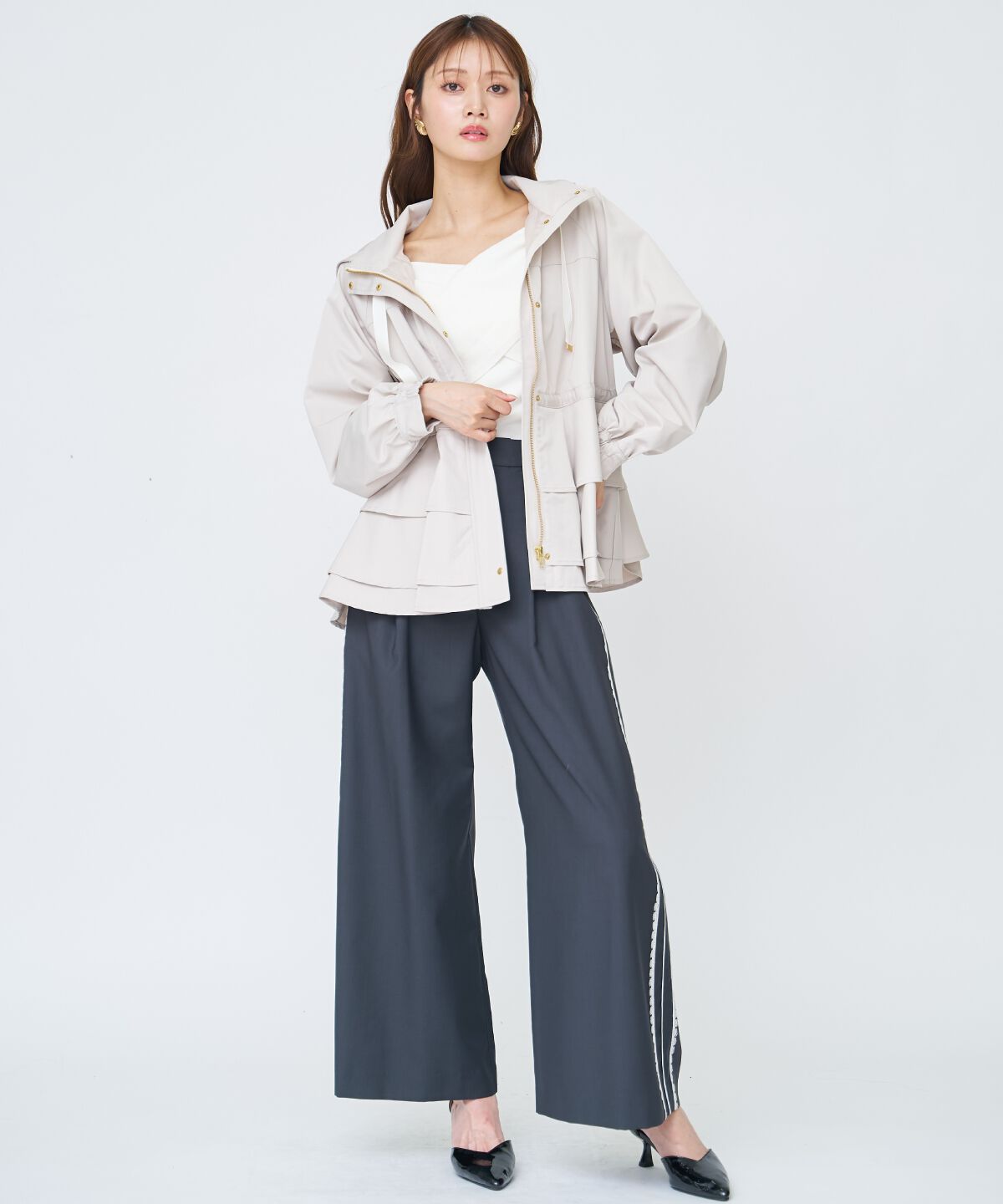 アンドクチュール「ペプラムマウンテンパーカー」|アウトドア|