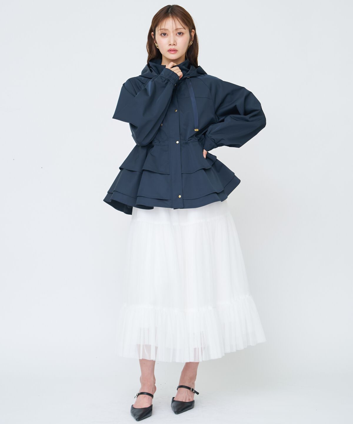 アンドクチュール「ペプラムマウンテンパーカー」|アウトドア|