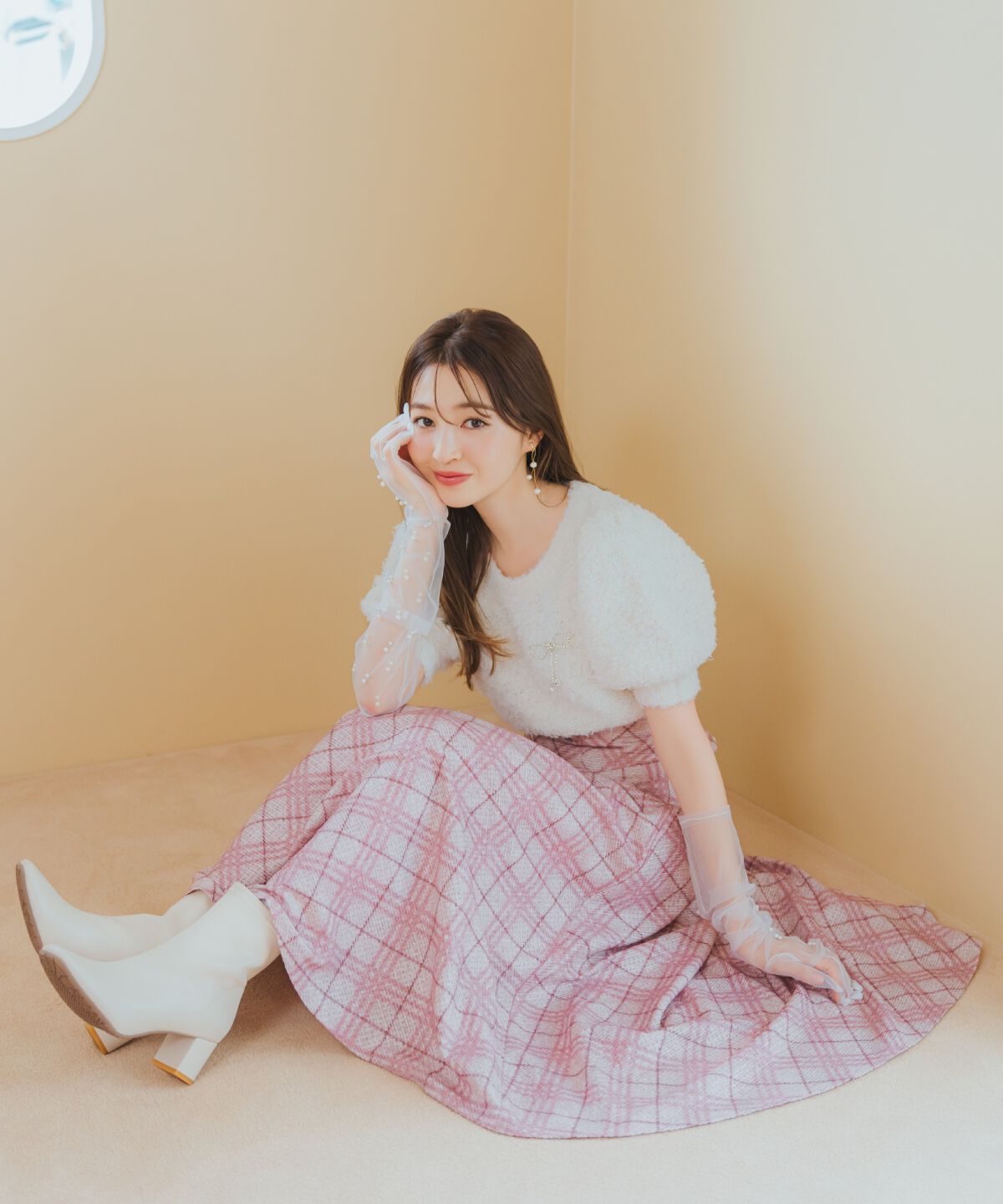 WILLSELECTION「バイヤスチェックサーキュラースカート」|フレア|