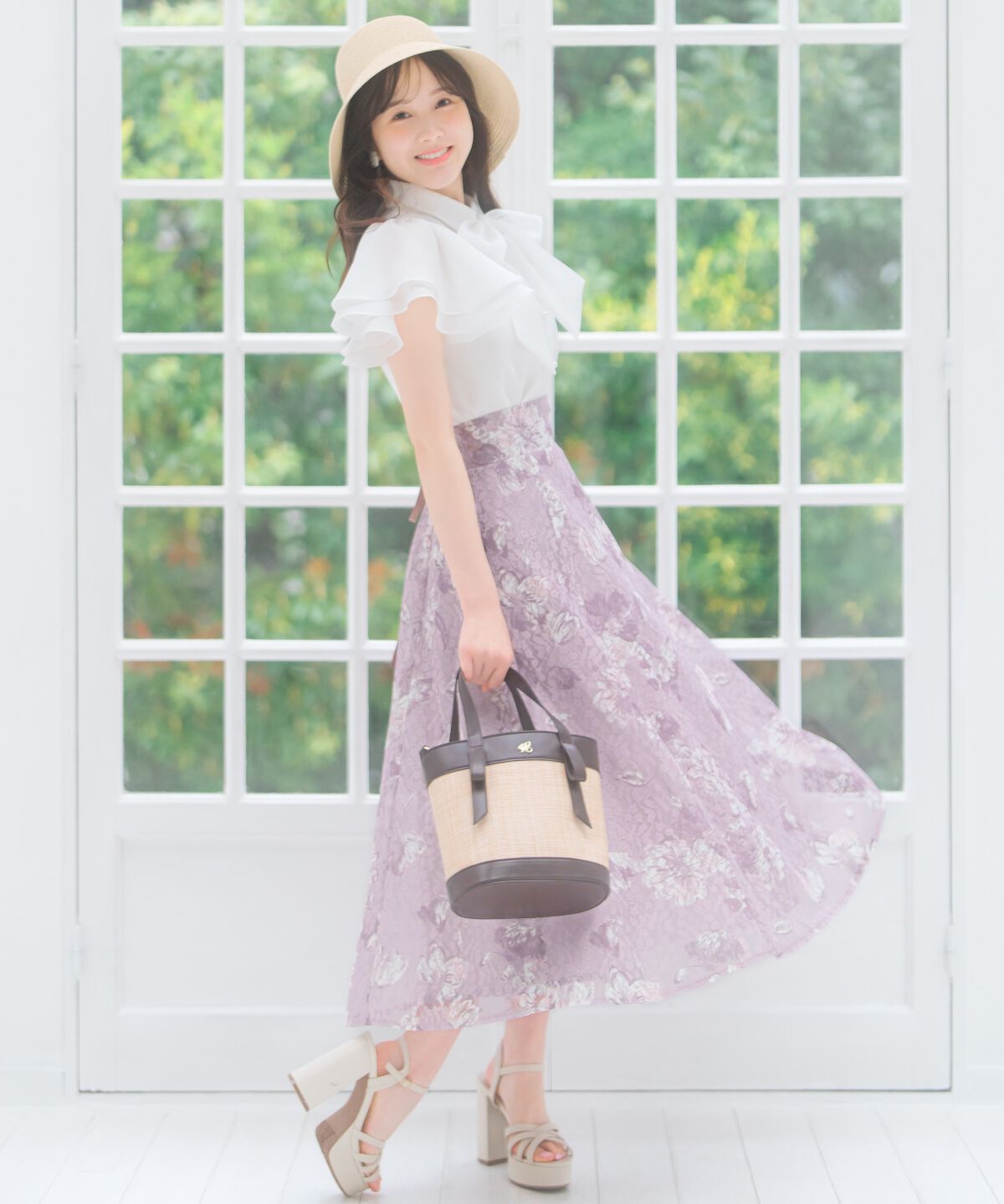 WILLSELECTION「フレアスリーブリボンタイブラウス」|シャツ・ブラウス|