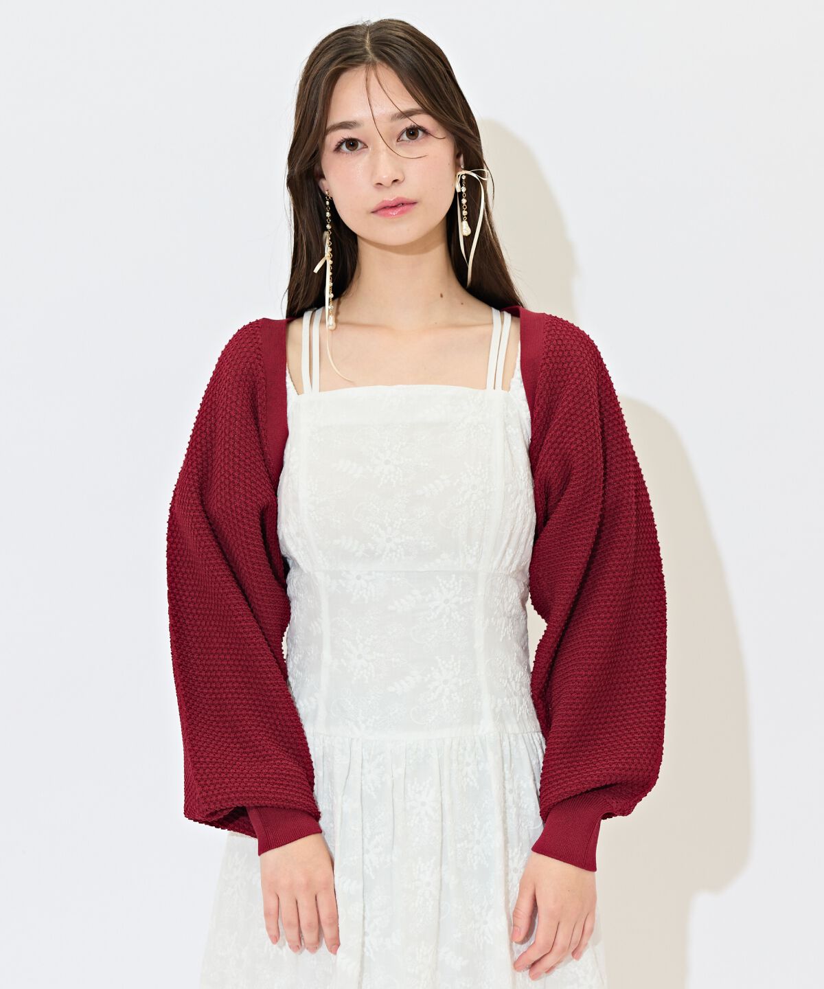 WILLSELECTION「ショート丈柄編みボレロ」|カーディガン|