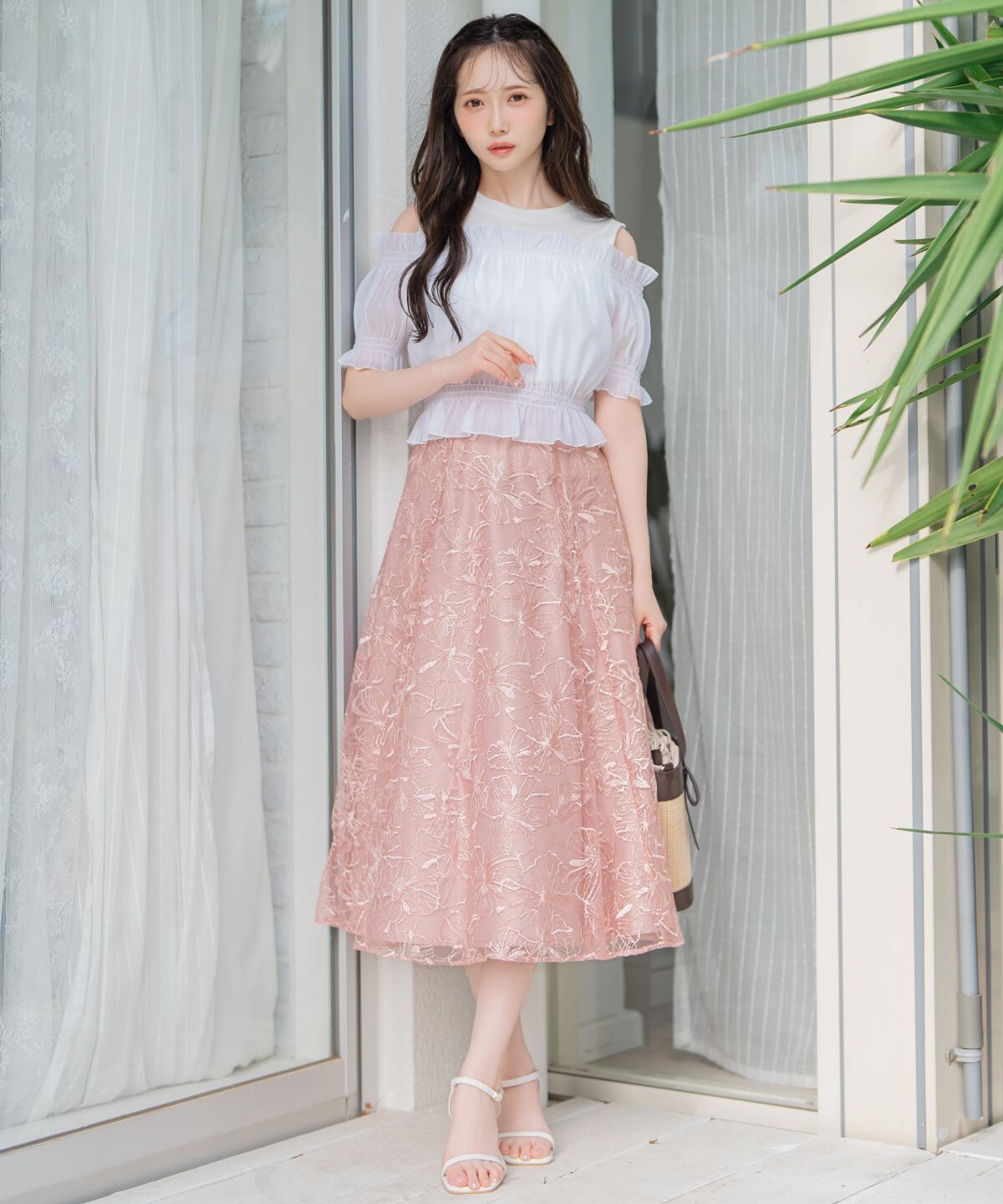 WILLSELECTION「フラワーチュールフレアスカート」|フレア|