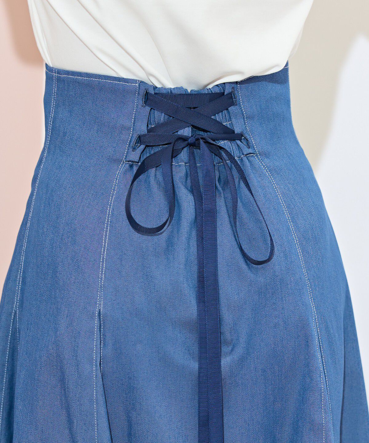 WILLSELECTION「ハイウエストデニムフレアスカート」|フレア|