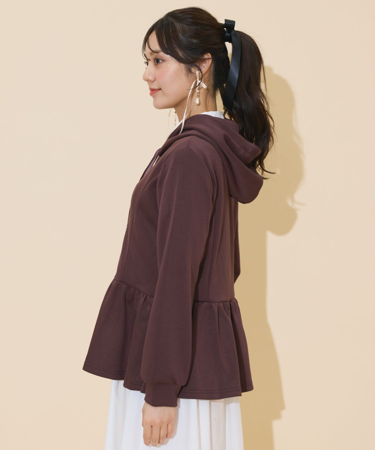 WILLSELECTION「ペプラムパーカー」|パーカー|