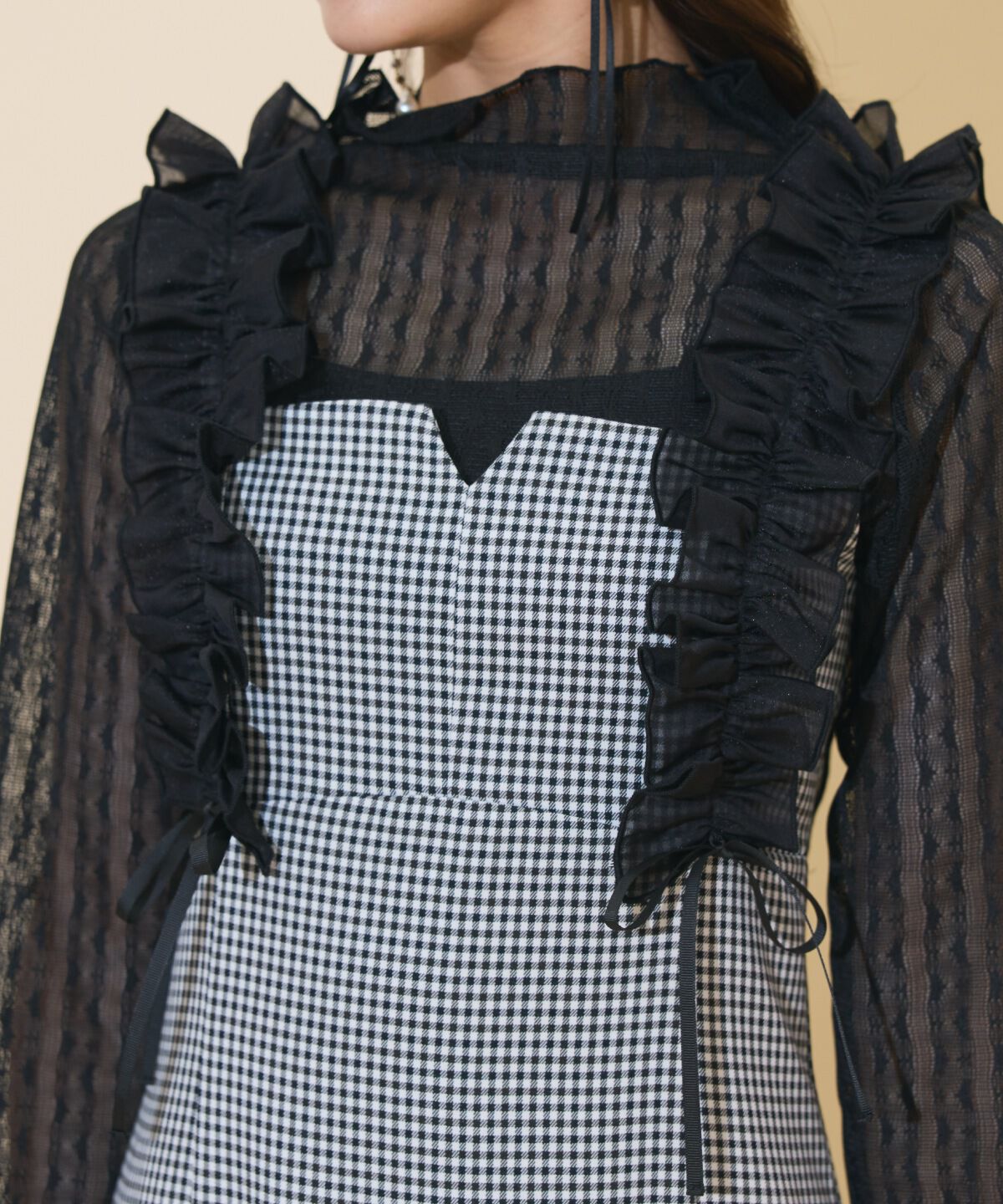 WILLSELECTION「フリルショルダーマーメイドワンピース」|ワンピース|