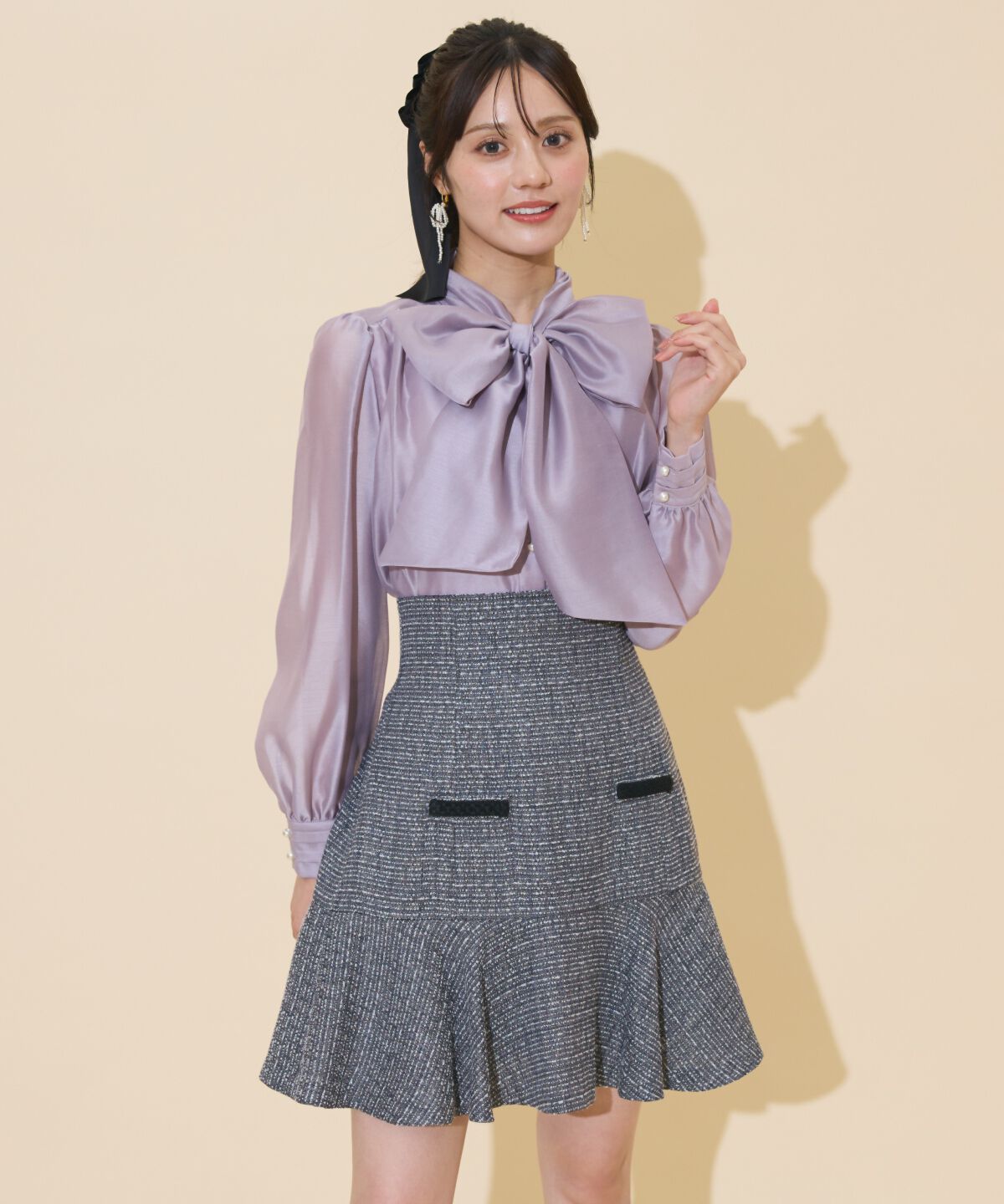 WILLSELECTION「ボリュームリボンタイブラウス」|シャツ・ブラウス|