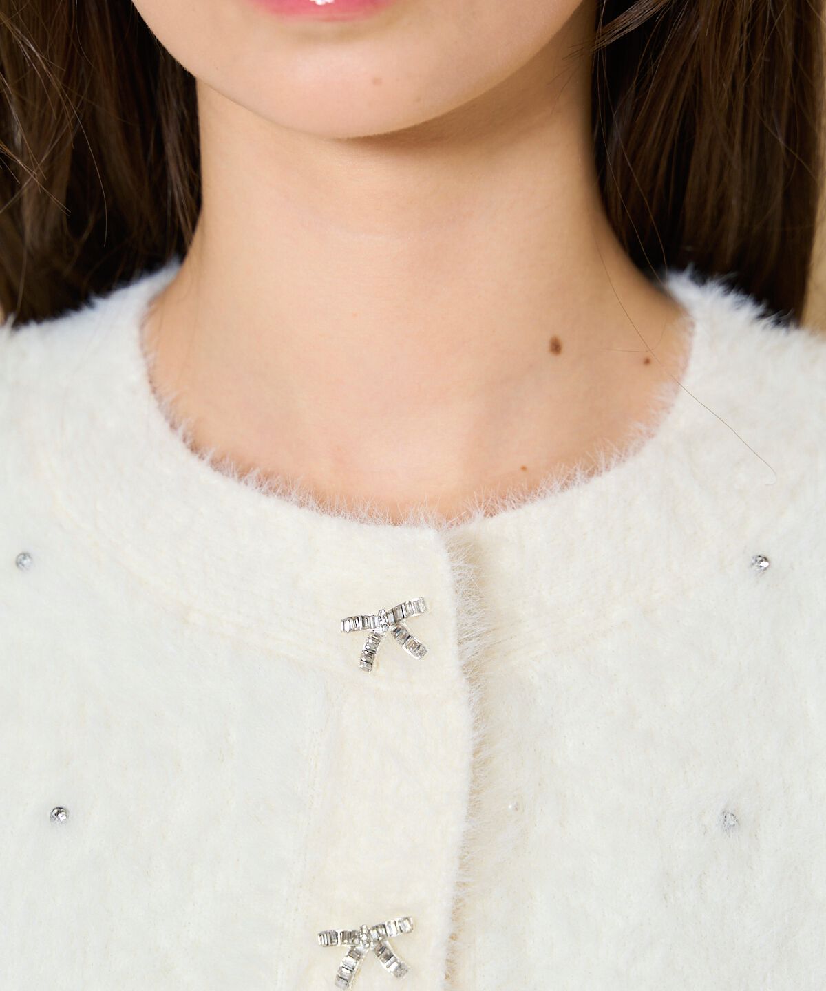 WILLSELECTION「パール＆ビジューフェザーカーディガン」|カーディガン|