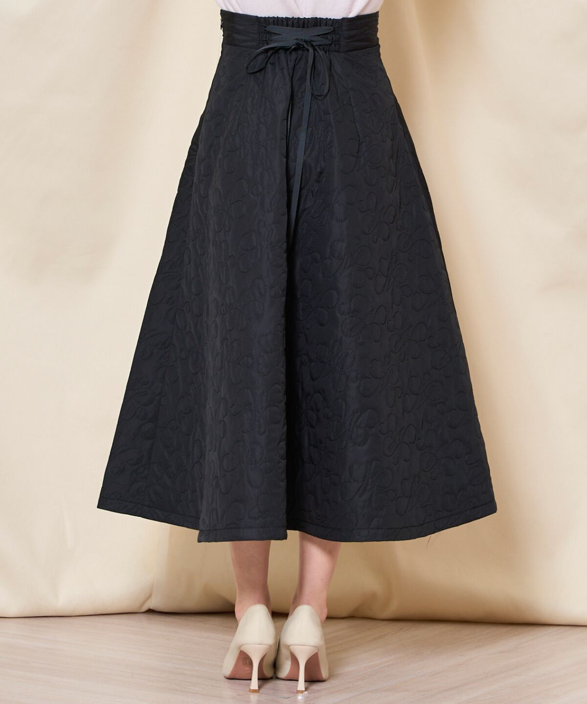 WILLSELECTION「キルティングボリュームフレアスカート」|フレア|