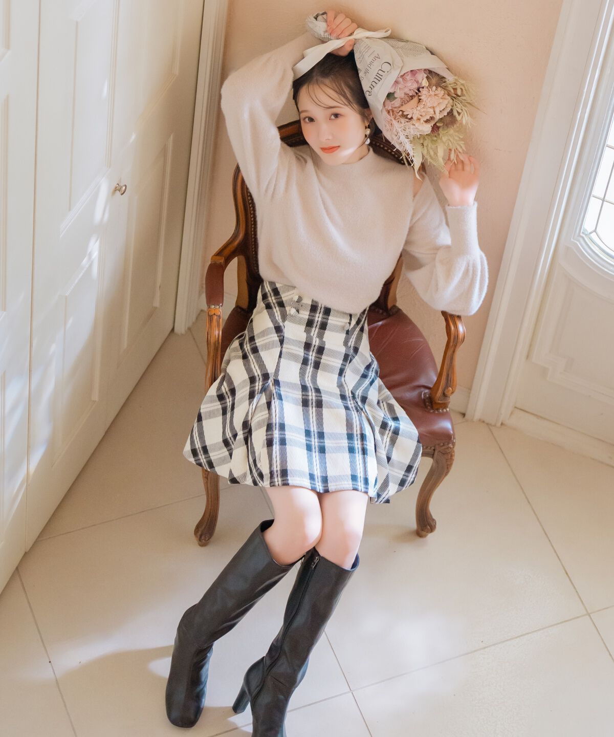 WILLSELECTION「ショルダースリットフェザープルオーバー」|ニット・セーター|