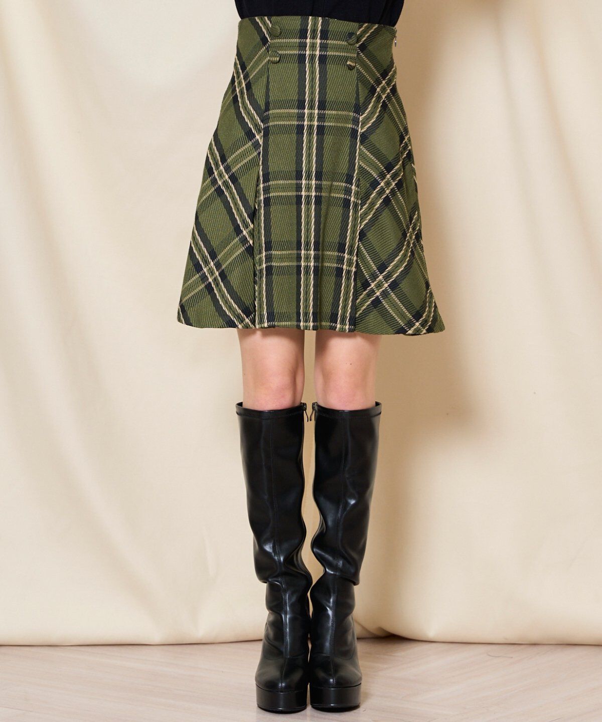 WILLSELECTION「ボックスタックミニスカート」|台形|