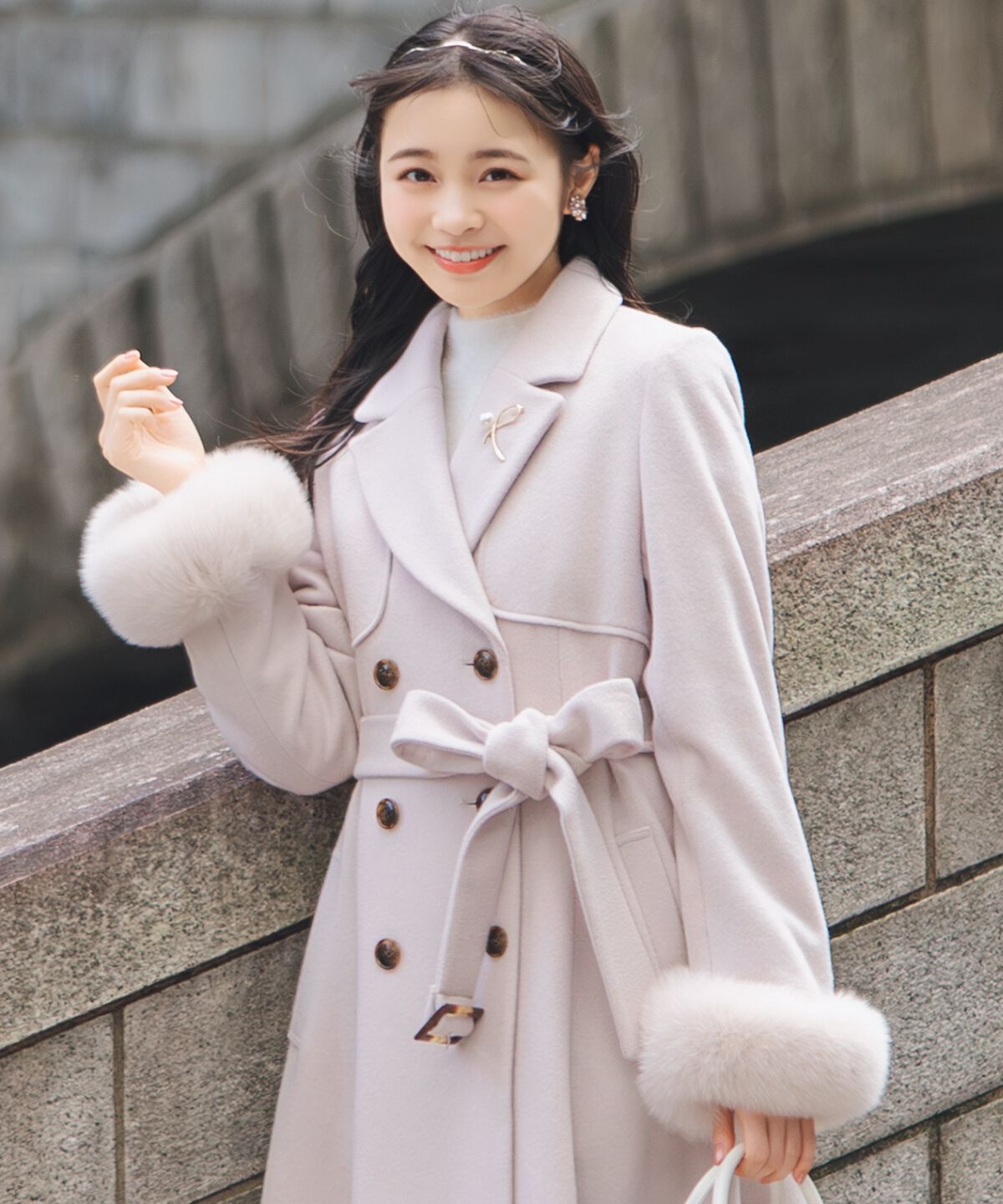 WILLSELECTION「リアルファー付きウールフレアコート」|その他|