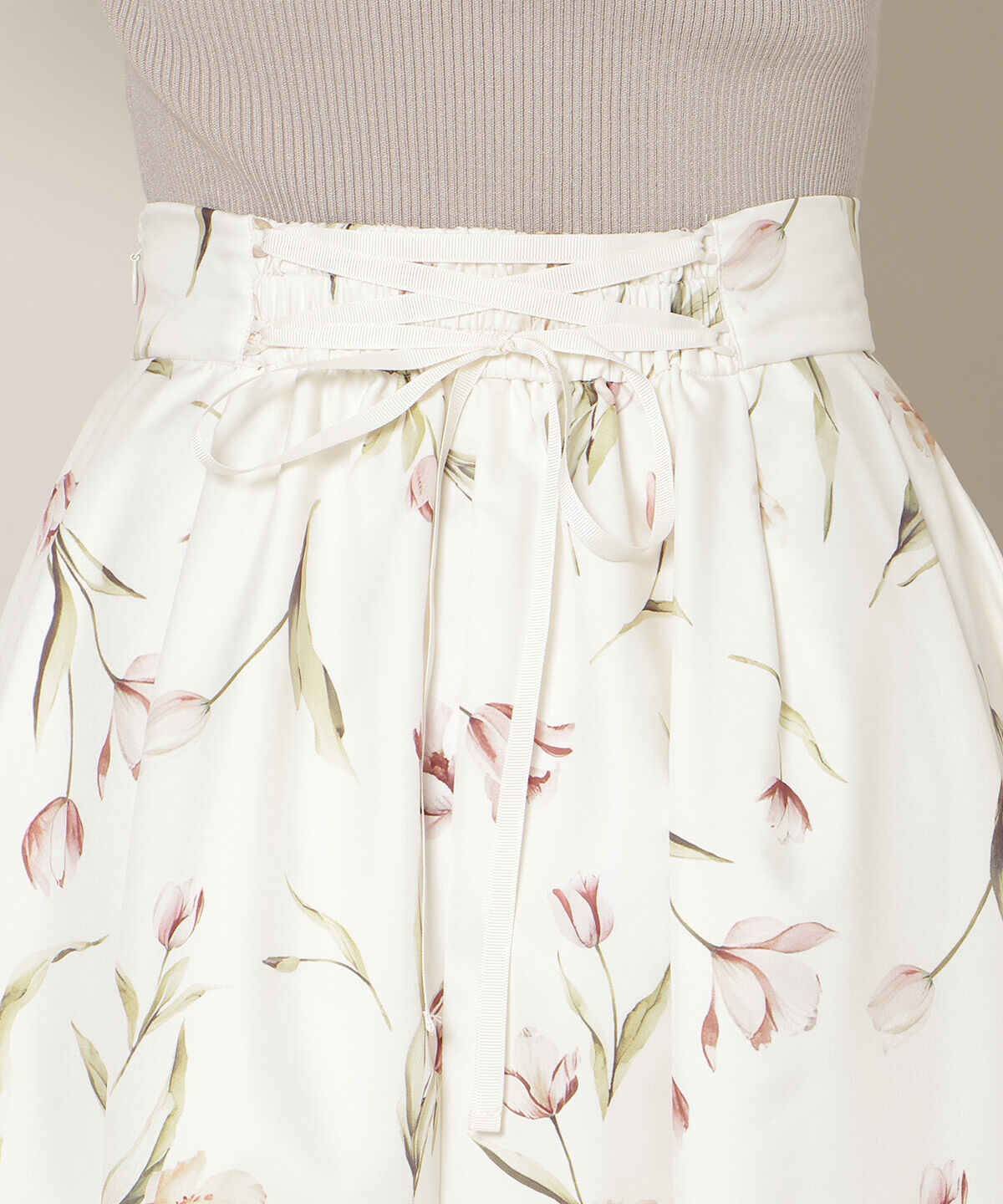 WILLSELECTION「チューリッププリントタックフレアスカート」|フレア|