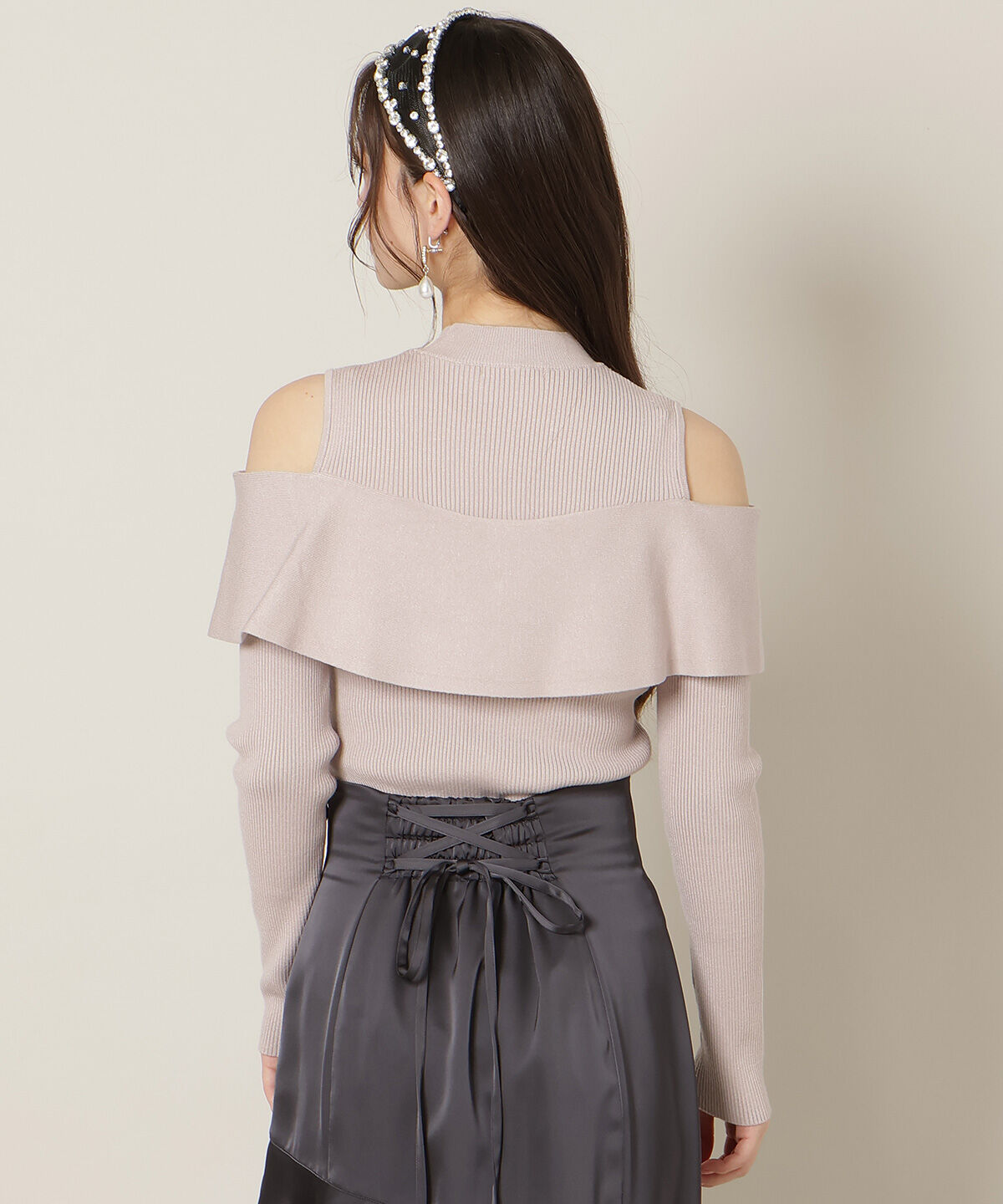 WILLSELECTION「オープンショルダーレイヤードニット」|ニット・セーター|