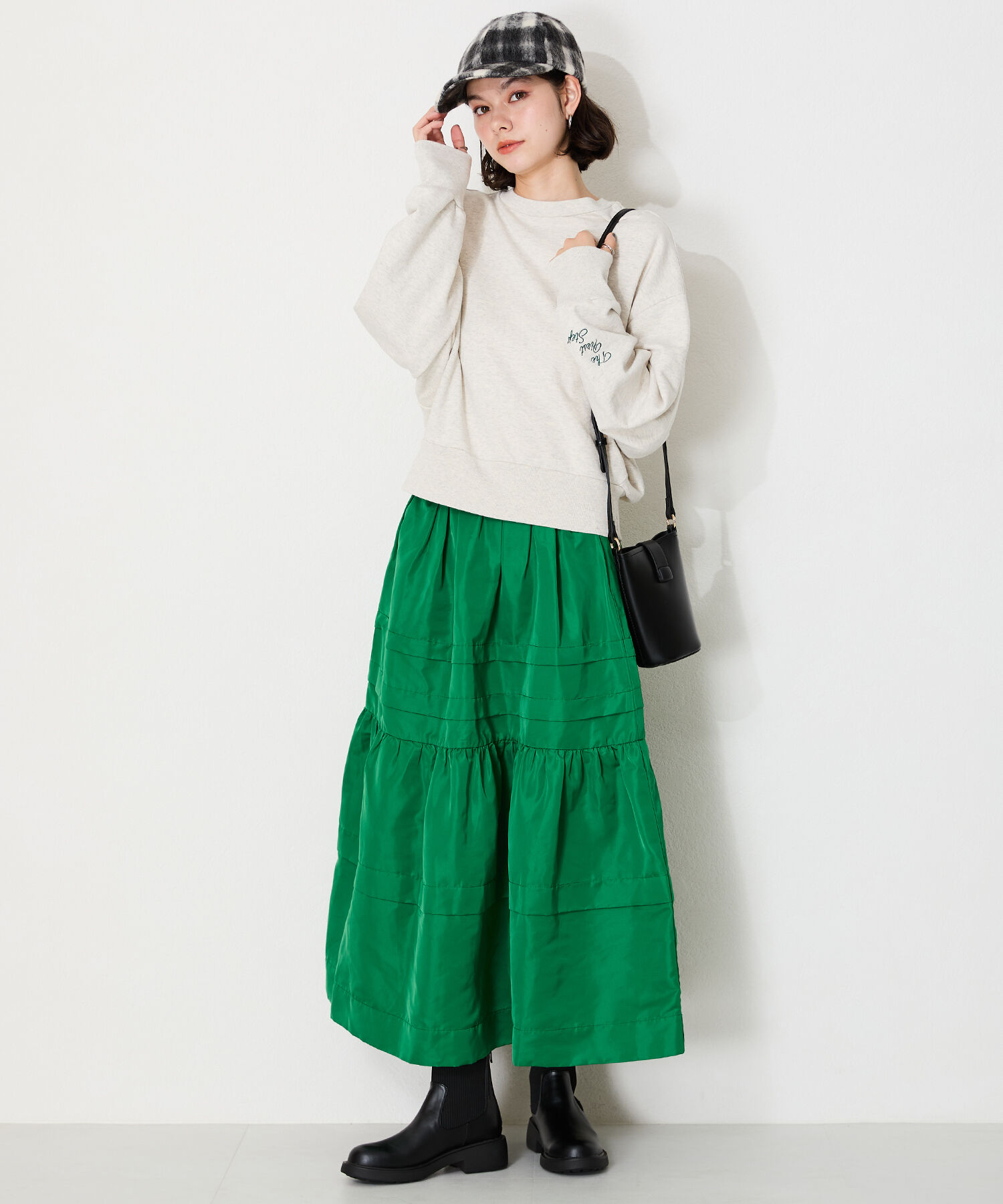 WA Oriental TRaffic「リブ ニット バックジップ ブーツ /42407 ショートブーツ 厚手クッション」|ショートブーツ|