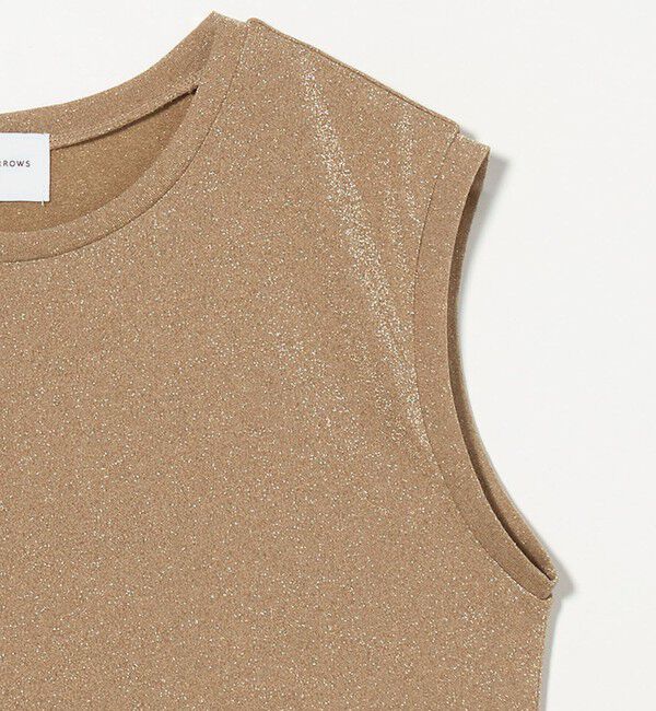 UNITED ARROWS「ラメ ノースリーブ カットソー」|Tシャツ・カットソー|
