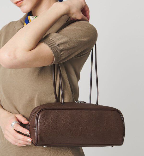 UNITED ARROWS「＜＆MyuQ＞KAKU WIDE バッグ」|ショルダー・メッセンジャー|DK.BROWN