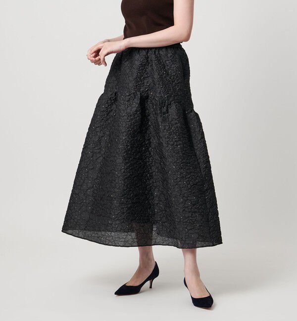 UNITED ARROWS「ジャガード スカート」|スカート|BLACK