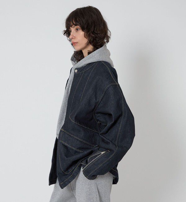 ASTRAET「＜ASTRAET＞デニム ノーカラー ジップブルゾン UNISEX」|デニムジャケット|