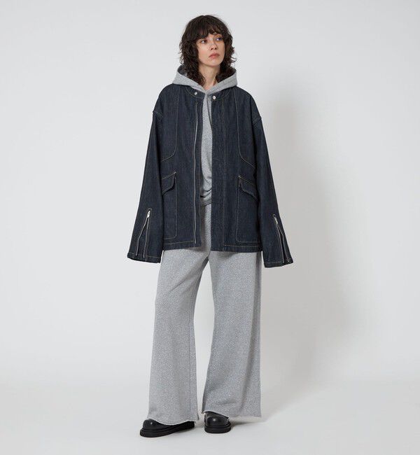 ASTRAET「＜ASTRAET＞デニム ノーカラー ジップブルゾン UNISEX」|デニムジャケット|