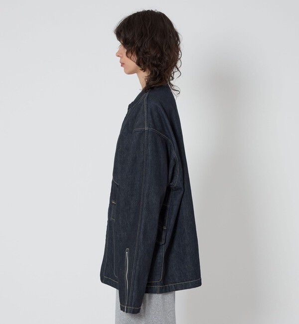 ASTRAET「＜ASTRAET＞デニム ノーカラー ジップブルゾン UNISEX」|デニムジャケット|