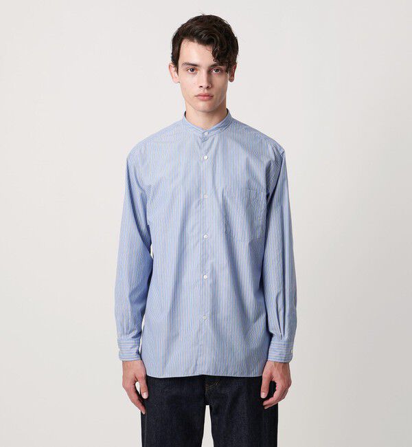 UNITED ARROWS「カリビアーナミルズ ポプリン バンドカラーシャツ」|シャツ・ブラウス|