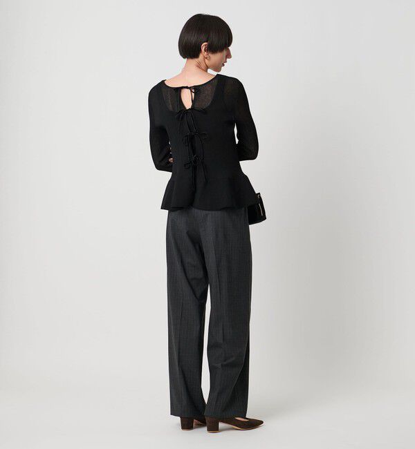 UNITED ARROWS「シアー リボン 2WAYカーディガン ウォッシャブル」|カーディガン|