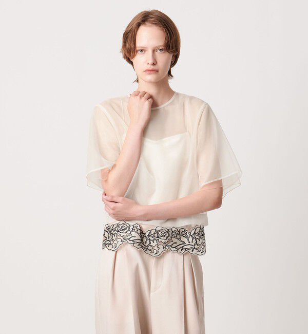 AEWEN MATOPH「＜AEWEN MATOPH＞チュールレースレイヤードブラウス」|シャツ・ブラウス|